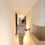 Hallway switch drop in the same condominium, Best Volt at the switch point and loose cable beside the cabinet.