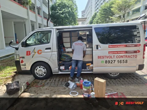 4-Room HDB Resale Full Rewiring - Pasir Ris - HDB - 4 Room - Image 01 by BestVolt Contractors Singapore - Electrical Rewiring Project