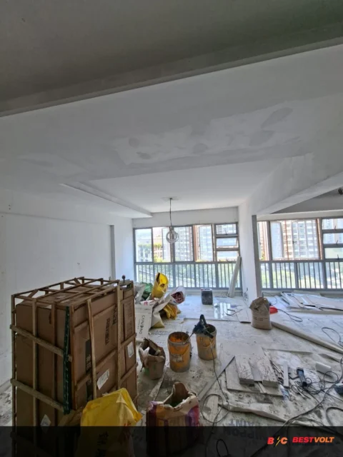 BTO New Wiring - Tampines North Drive 1 - HDB - BTO 4 Room - Image 01 by BestVolt Contractors Singapore - Electrical Rewiring Project