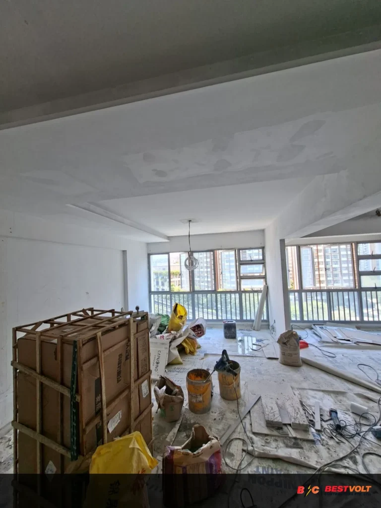 BTO New Wiring - Tampines North Drive 1 - HDB - BTO 4 Room - Image 01 by BestVolt Contractors Singapore - Electrical Rewiring Project